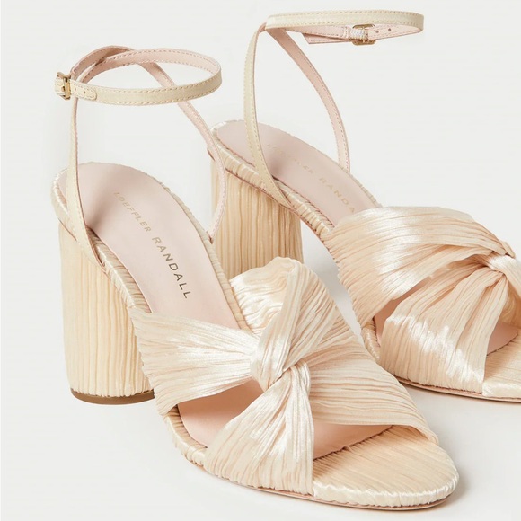 LOEFFLER RANDALL Reed Pleated Twist High-Heel Sandals Size 8.5B